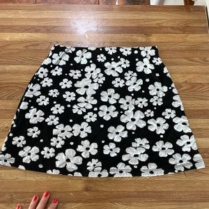 UO B&W floral skirt